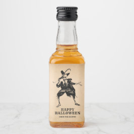 Etiqueta Para Botella De Licor Partido Halloween Favor Skeleton Gothic Vintage