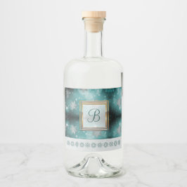 Etiqueta Para Botella De Licor Patrones de Monograma Elegantes Modernos | Fiesta 