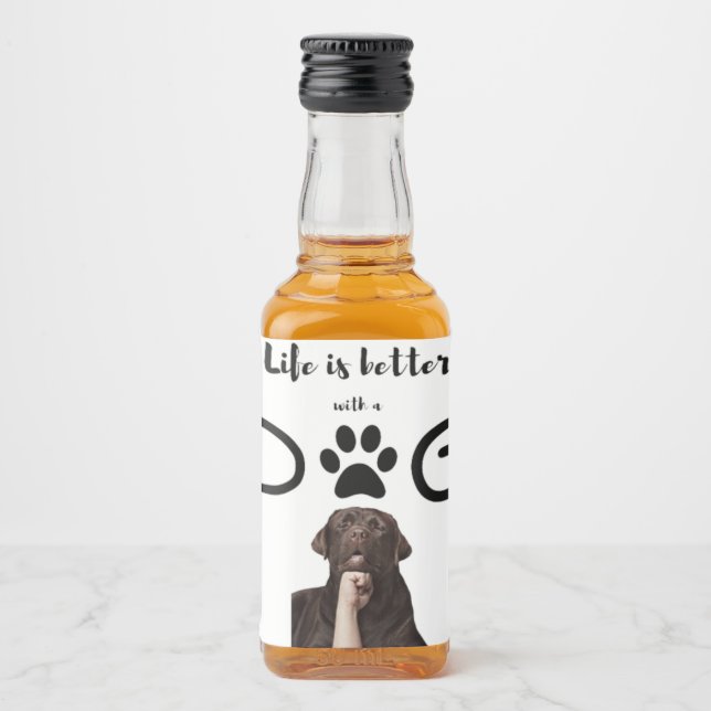 Etiqueta Para Botella De Licor Perro (Anverso)