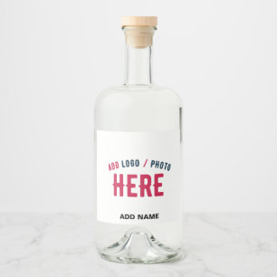 ETIQUETA PARA BOTELLA DE LICOR PERSONALIZABLE MODERNO ESTILO BLANCO VERIFICADO MA