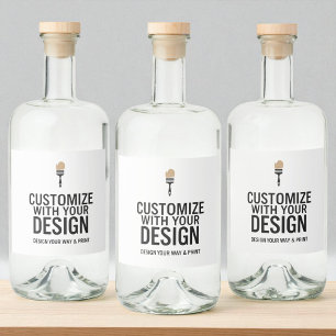 Etiqueta Para Botella De Licor Personalizada Minimalista Etiqueta de Licor de Emp