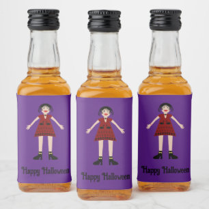 Etiqueta Para Botella De Licor Personalizado de la Dama del Vampiro Gótico de Hal