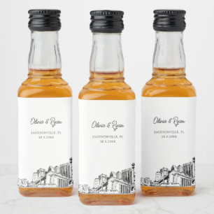 Etiqueta Para Botella De Licor Personalizado de regalo de bienvenida de Jacksonvi