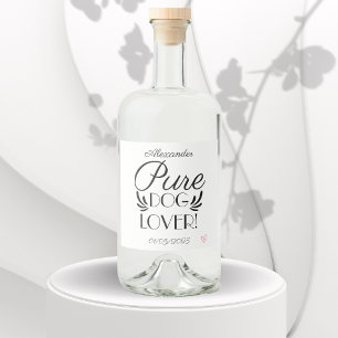 Etiqueta Para Botella De Licor Personalizado "Pure Dog Lover"