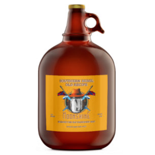 Etiqueta Para Botella De Licor Personalizar Rebelde Sureño Moonshine Antiguo