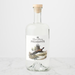 Etiqueta Para Botella De Licor Pheasants, cacería real