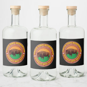 Etiqueta Para Botella De Licor Plantilla de etiqueta de salsas calientes de búfal