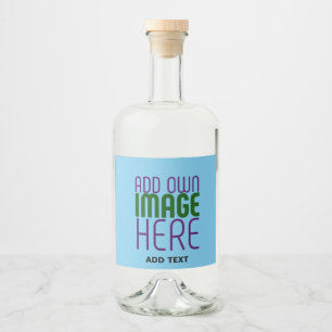 ETIQUETA PARA BOTELLA DE LICOR PLANTILLA DE TEXTO DE IMAGEN AZUL CIELO SWAG EDITA