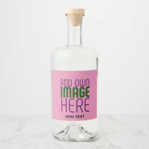 ETIQUETA PARA BOTELLA DE LICOR PLANTILLA DE TEXTO DE IMAGEN ROSA CALIENTE CUTE MO