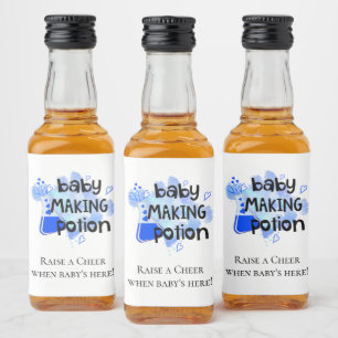 Etiqueta Para Botella De Licor Poción para hacer bebés Favor de baby shower Coraz