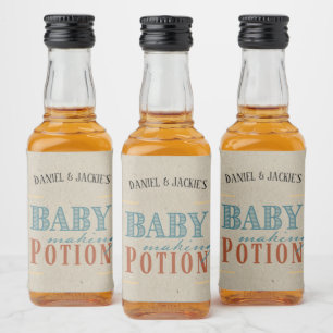 Etiqueta Para Botella De Licor Poción Vintage para Hacer Bebés