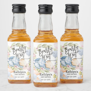 Etiqueta Para Botella De Licor Podemos Esperar A Que El Niño Teddy Bear Baby Show
