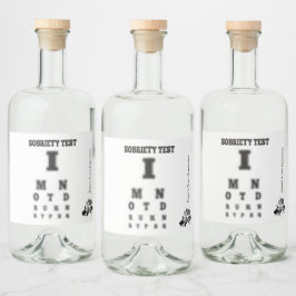 Etiqueta Para Botella De Licor Prueba de Sobriedad divertida 🍻 Gráfico ocular bo