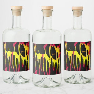 Etiqueta Para Botella De Licor ráfagas y espumas y bacanal