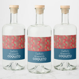 Etiqueta Para Botella De Licor Receta Moderna de Coquito Casero para Marca Comerc