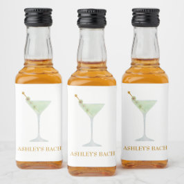 Etiqueta Para Botella De Licor Recuerdo de boda cóctel Martini despedida de solte