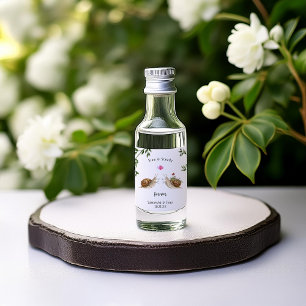 Etiqueta Para Botella De Licor Recuerdo de boda de Caracol Lento y Firme