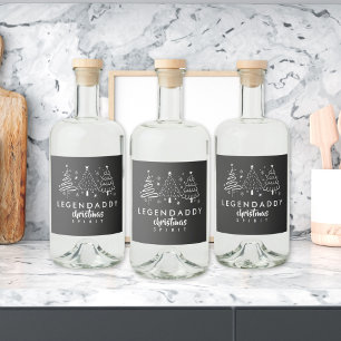 Etiqueta Para Botella De Licor Regalo de navidades LegenDaddy a papá minimalista