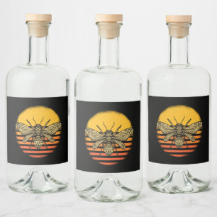 Etiqueta Para Botella De Licor Regalo Retro Apicultura Apicultor Abeja