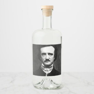 Etiqueta Para Botella De Licor Retrato de Edgar Allan Poe