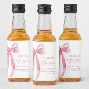 Etiqueta Para Botella De Licor Rubor Rosa Saluda A La Futura Ducha De Novias