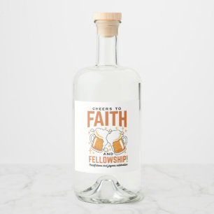 Etiqueta Para Botella De Licor Saludos a la fe y la comunidad - Oktoberfest Tee