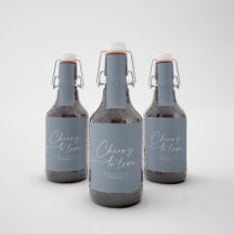 Saludos para amar al boda de escritura azul mínimo