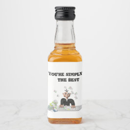 Etiqueta Para Botella De Licor Sencillamente eres el mejor texto personalizado