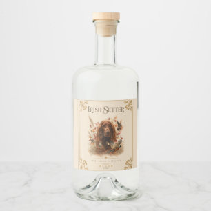 Etiqueta Para Botella De Licor Setter Irlandés