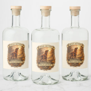 Etiqueta Para Botella De Licor Setter Irlandés