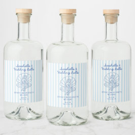 Etiqueta Para Botella De Licor Solomillo de la costa y campanas Bodas