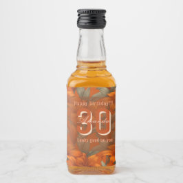 Etiqueta Para Botella De Licor Sorpresa floral de lirios personalizados contempor