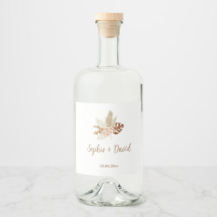 Etiqueta Para Botella De Licor Sticky Labels Boda Bohemian
