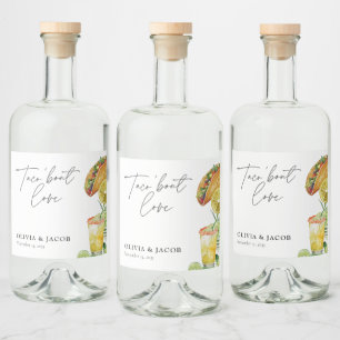 Etiqueta Para Botella De Licor Taco sobre amor Regadera de parejas mexicanas