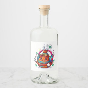 Etiqueta Para Botella De Licor Tagine Marroquí Kawaii Genial