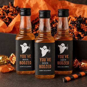 Etiqueta Para Botella De Licor Te Han Embriagado Fantasma Naranja Halloween