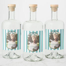 Etiqueta Para Botella De Licor Teal Green Graduation