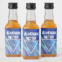 Etiqueta Para Botella De Licor Teléfono azul acuático