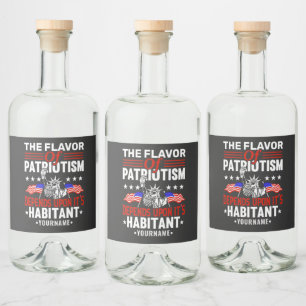 Etiqueta Para Botella De Licor The Flavor of Patriotism Depends Upon its Habitant