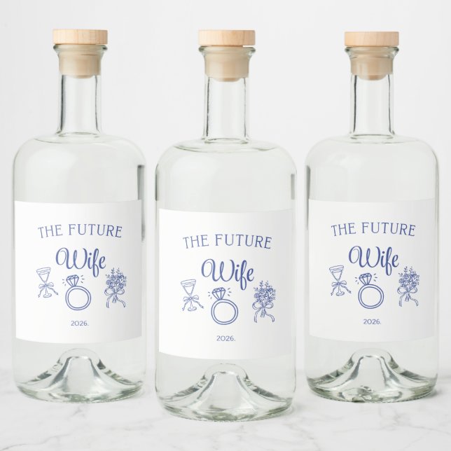 Etiqueta Para Botella De Licor The Future Wife Food and Beverage Label Set (Botellas)