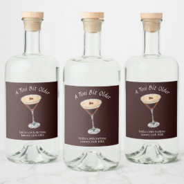Etiqueta Para Botella De Licor Tini Bit Older - Espresso Martini Tema
