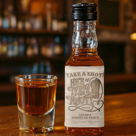 Etiqueta Para Botella De Licor Toma un Trago Anudando el Nudo Fiesta de Soltero R