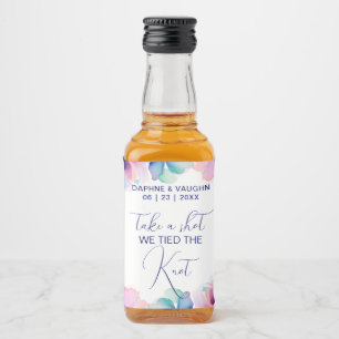 Etiqueta Para Botella De Licor Toma un trago Nos Casamos mini floral