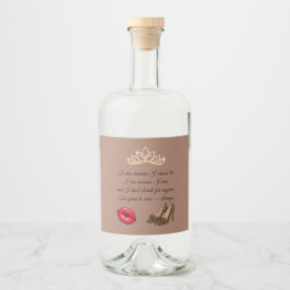 Etiqueta Para Botella De Licor Too Glam To Care – Chic Quote