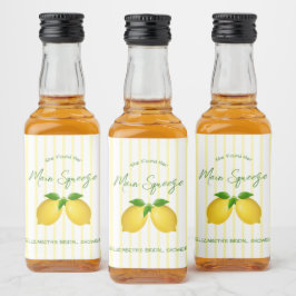 Etiqueta Para Botella De Licor Torta Nupcial de Limón Main Squeeze