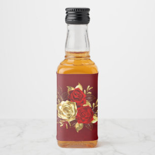 Etiqueta Para Botella De Licor Tres Rosas Joyas