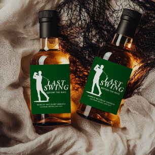 Etiqueta Para Botella De Licor Último swing antes del anillo Golf Bachelor