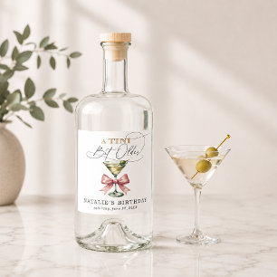 Etiqueta Para Botella De Licor Un Poco Más Viejo Cumpleaños Arco Rosa Martini