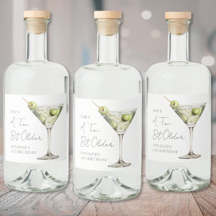 Etiqueta Para Botella De Licor Un poco más viejo Martini cumpleaños
