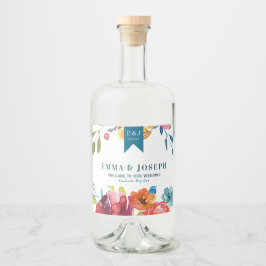 Etiqueta Para Botella De Licor Verano brillante "Gracias" Etiqueta de botella de 